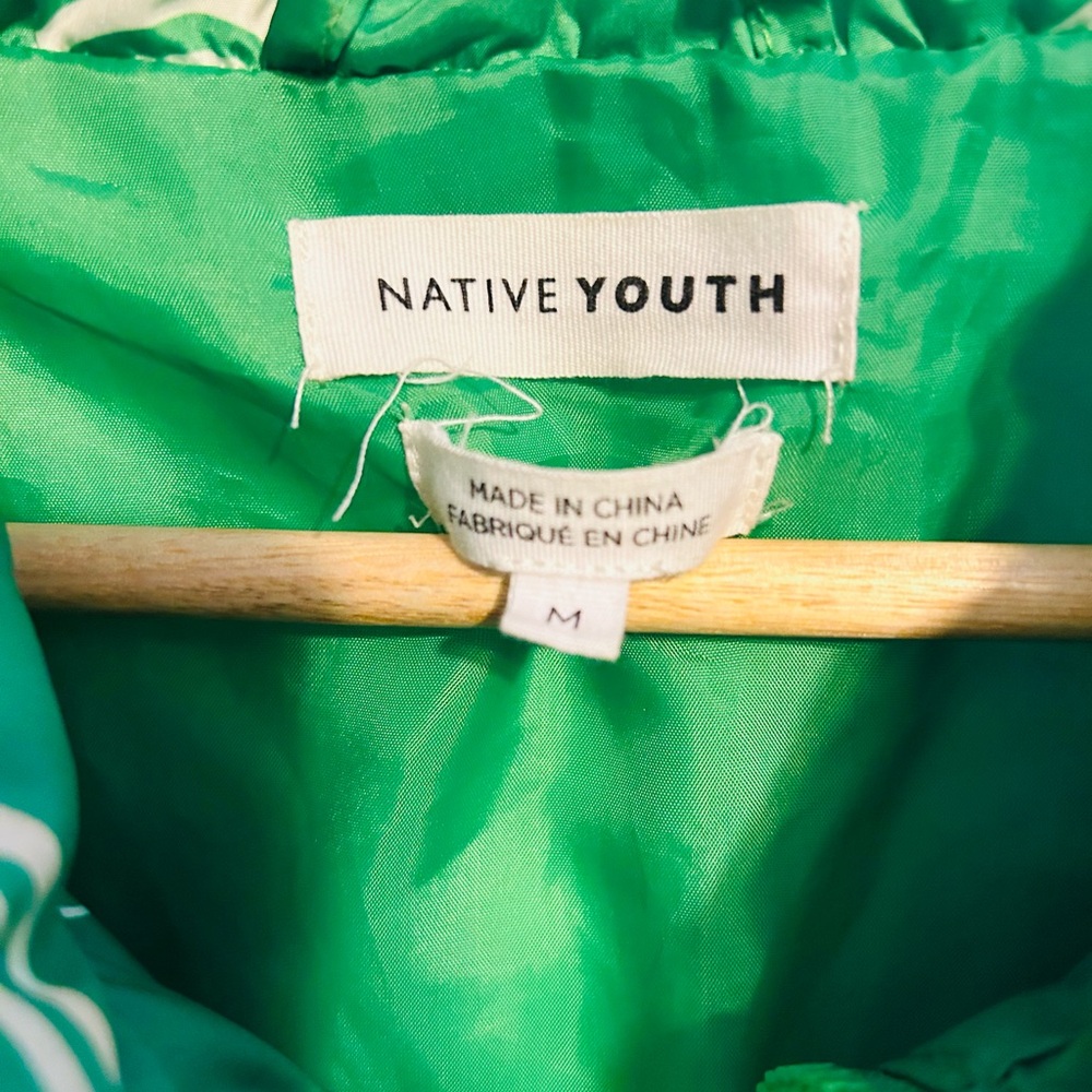 NATIVE YOUTH Bright Green Lined Jacket